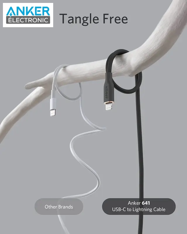 کابل USB C به لایتنینگ انکر Anker PowerLine III Flow 641 USB-C to Ligtning 180cm A8663 - Image 5
