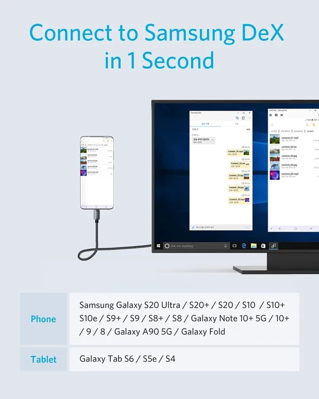 Alternative view of کابل 180 سانتی متر USB-C به HDMI انکر Anker USB C to HDMI Cable 6ft A87E0H12