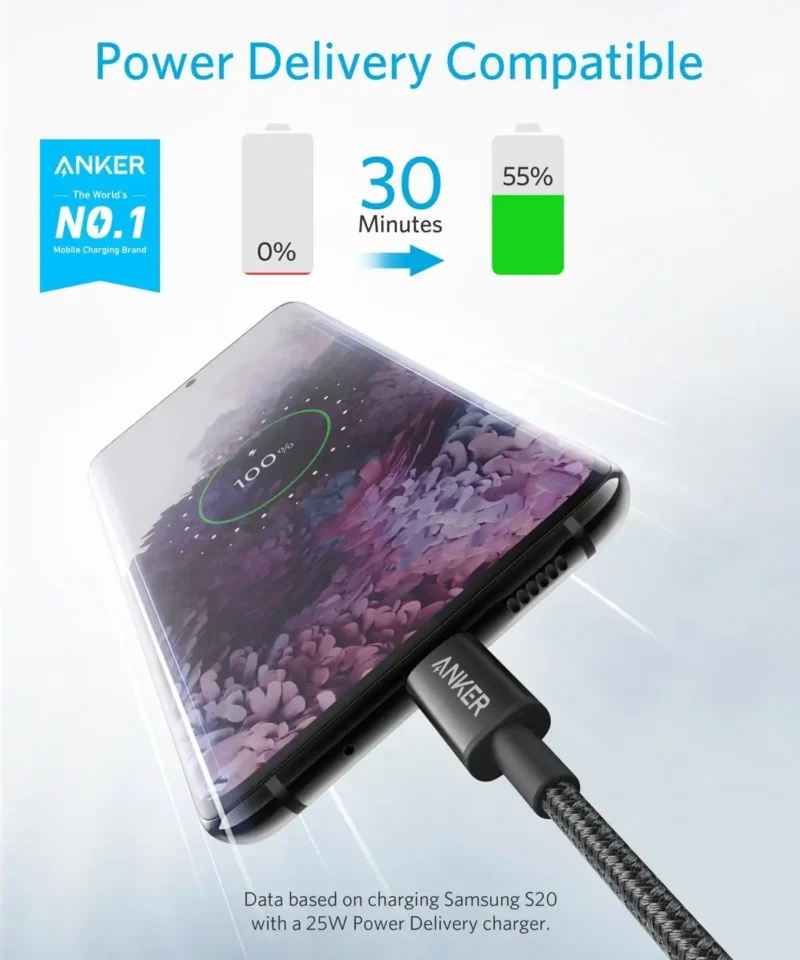 Alternative view of کابل USB C به USB C انکر Anker USB-C to USB-C 1m Cable A8752