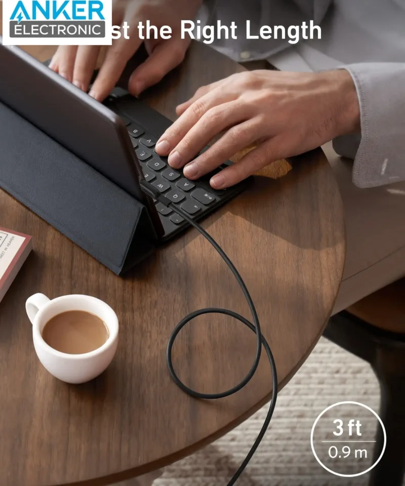 کابل 30 سانتی USB C به لایتنینگ انکر Anker USB-C to Lightning Cable A8831 - Image 4