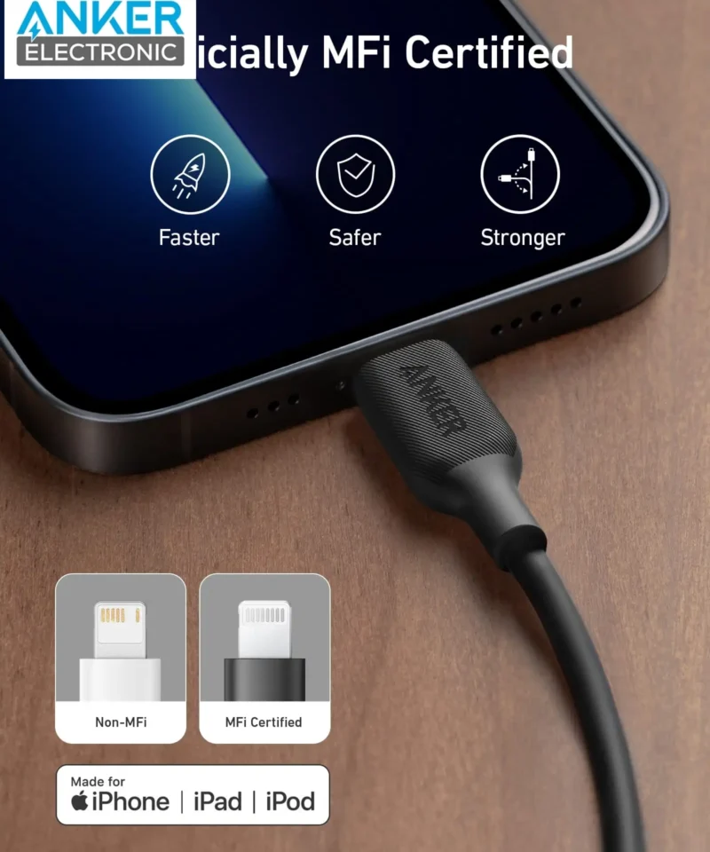 کابل 30 سانتی USB C به لایتنینگ انکر Anker USB-C to Lightning Cable A8831 - Image 5