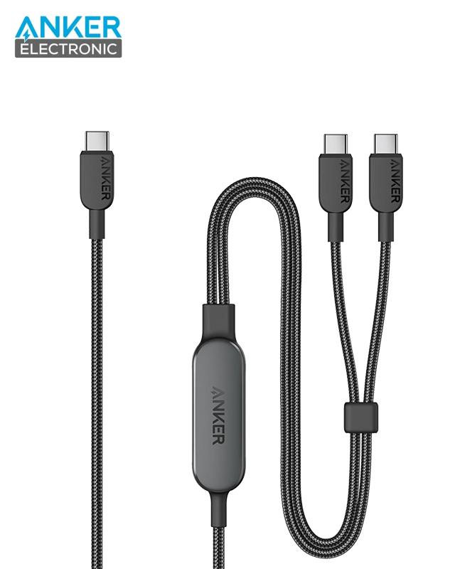 کابل 140 وات 2 در 1 انکر Anker 2-in-1 USB C to USB C Cable 140W A8895