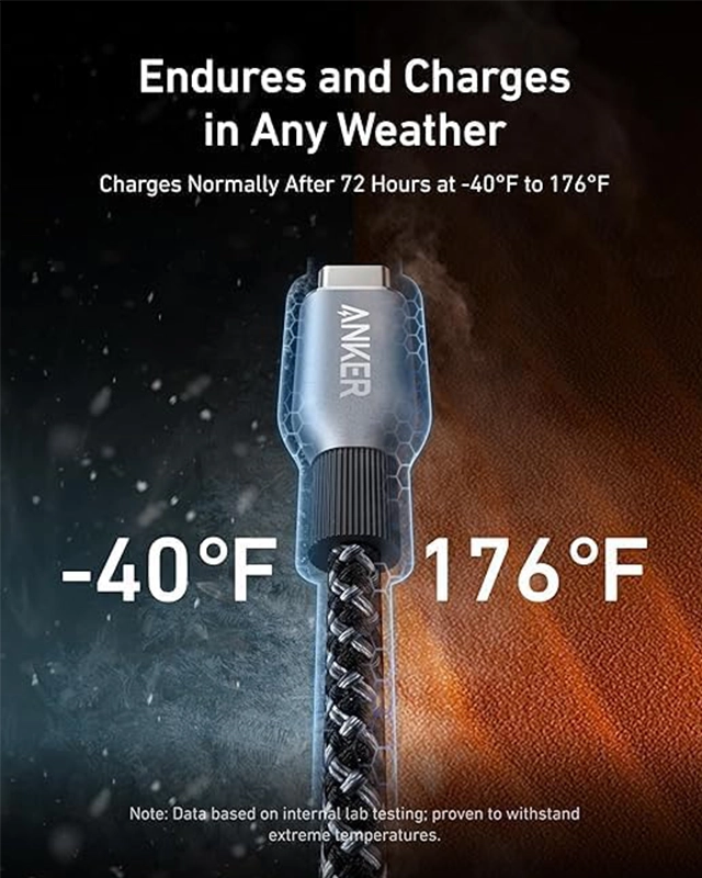 Alternative view of کابل شارژ 90 سانتی متر USB C به USB C انکر Anker Prime USB C to USB C Cable 240W A88E2611
