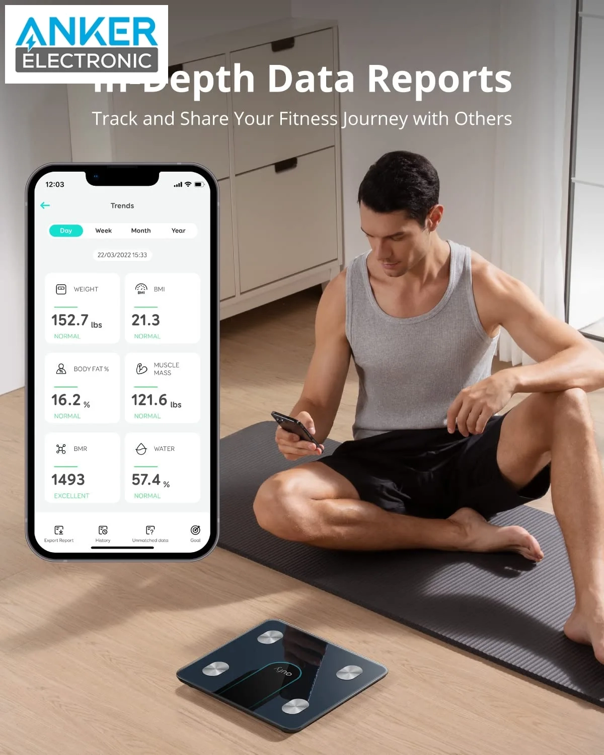 ترازو هوشمند انکر Anker Eufy Smart Scale P2 T9148 - Image 3