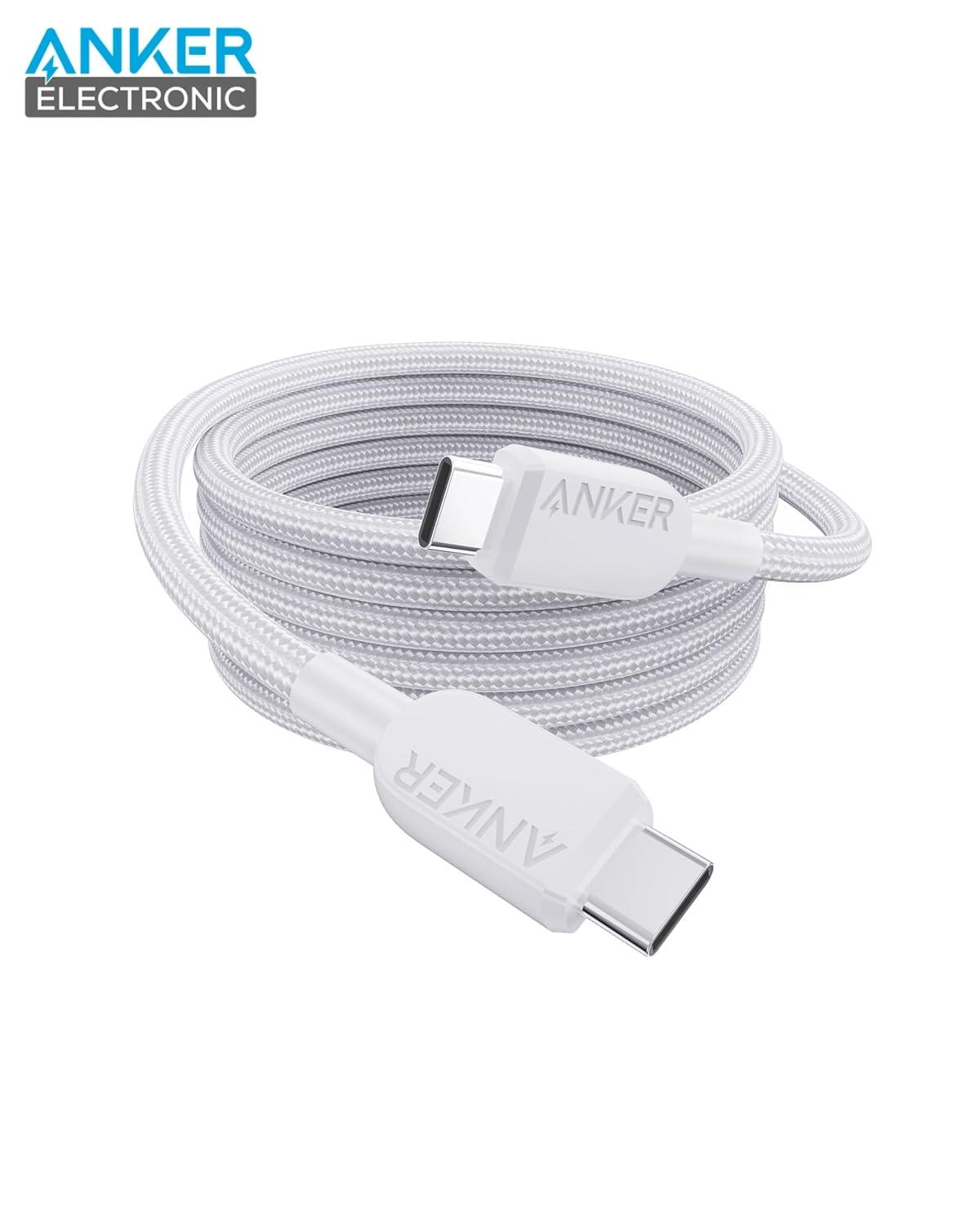 کابل 90 سانتی متر USB C به USB C انکر Anker 310 USB-C to USB-C Cable A81C5 - Image 2