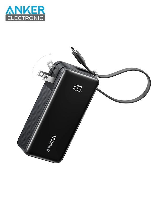 پاوربانک 10000 میلی آمپر انکر Anker Power Bank 10K Fusion Built-In Cable A1637