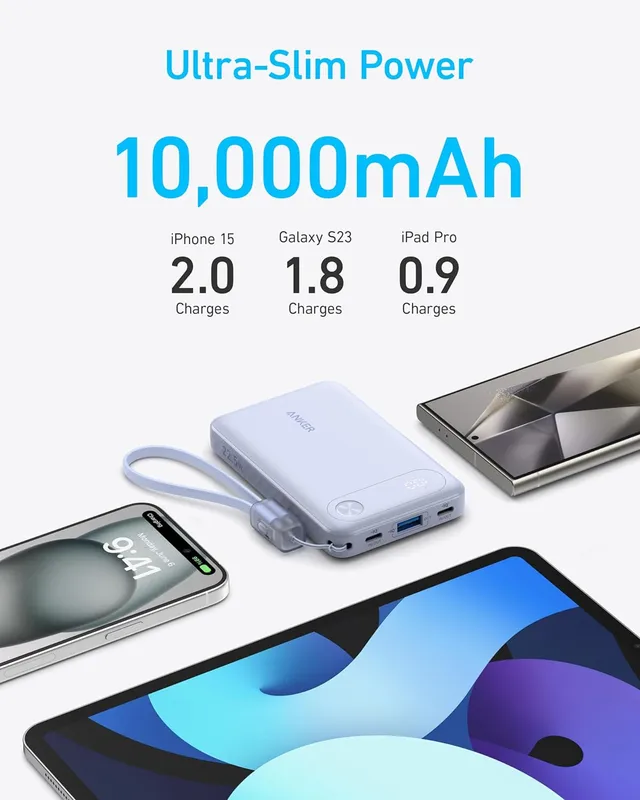Alternative view of پاوربانک 10000 میلی آمپر انکر Anker Powercore Power Bank 10,000mAh 22.5W A1257