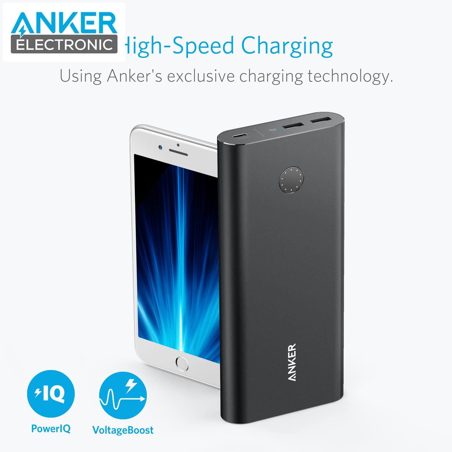 پاوربانک 26800 میلی آمپر انکر Anker Powercore+ 26800mAh B1376K11 + مبدل پریز (هدیه) - Image 7