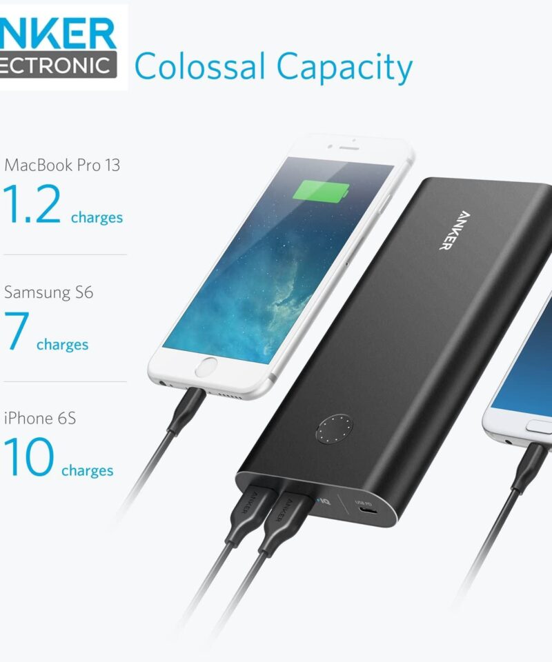 پاوربانک 26800 میلی آمپر انکر Anker Powercore+ 26800mAh B1376K11 + مبدل پریز (هدیه) - Image 8