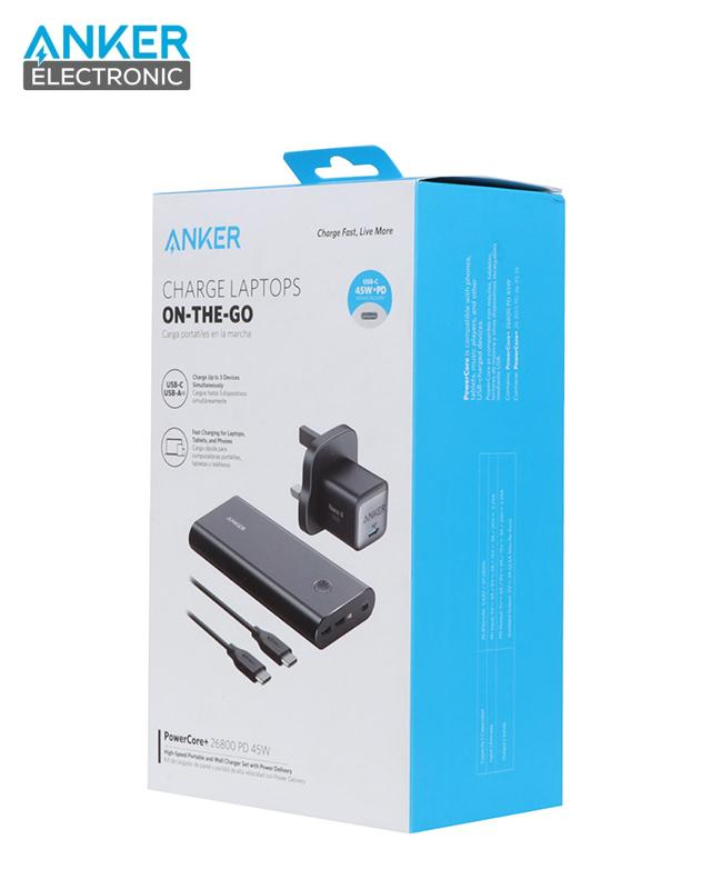 پاوربانک 26800 میلی آمپر انکر Anker Powercore+ 26800mAh B1376K11 + مبدل پریز (هدیه) - Image 3