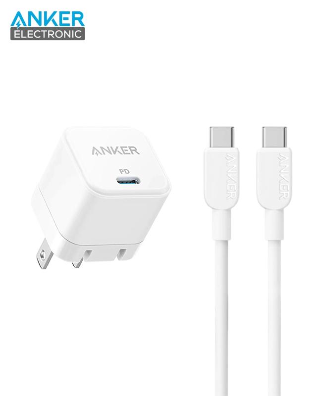 شارژر دیواری 20 وات انکر Anker PowerPort III 20W Cube B2149P22 + کابل USB C