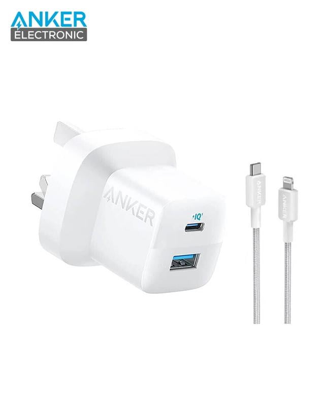 شارژر دیواری 33 وات انکر Anker 323 Charger 33W B2331K21 UK + مبدل پریز هدیه