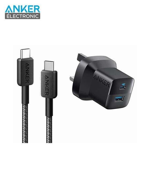 شارژر دیواری 33 وات انکر Anker 323 Charger 33W B2331K11 UK + مبدل پریز هدیه