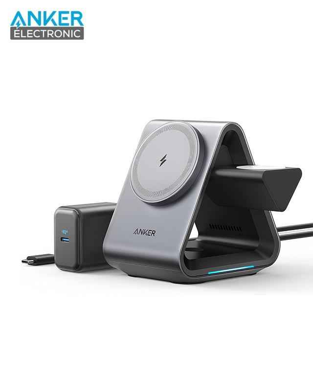 شارژر بی سیم 3 در 1 انکر Anker 737 MagGo Charger 3 in 1 B2599