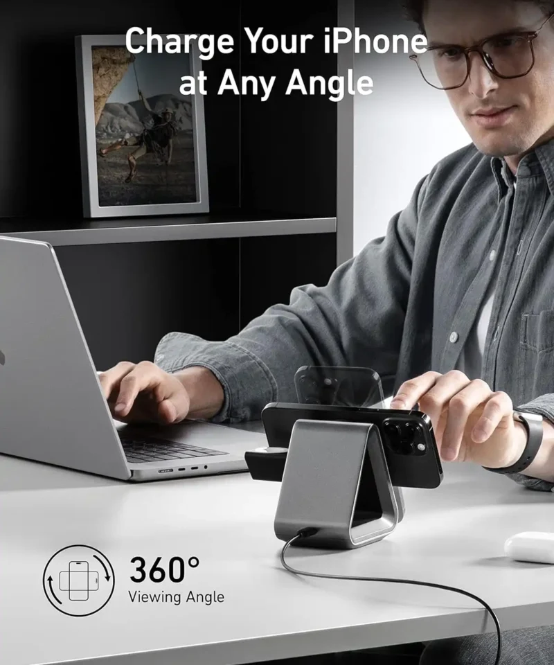 شارژر بی سیم 3 در 1 انکر Anker 737 MagGo Charger 3 in 1 B2599 - Image 4