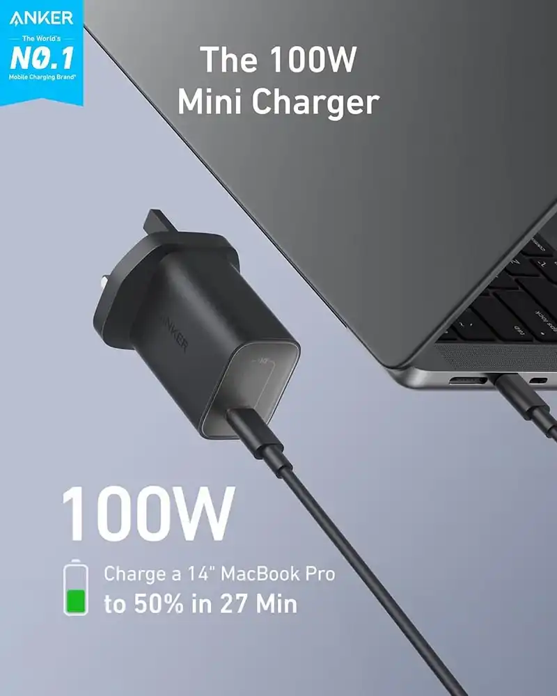 شارژر دیواری انکر Anker Nano Charger 100W B2679 پلاگ سه پین - Image 2