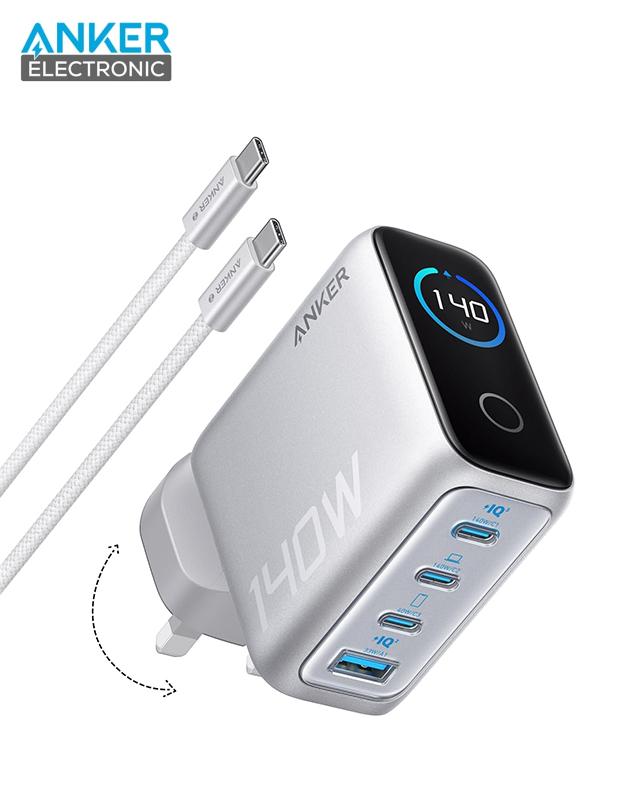 شارژر دیواری 140 وات انکر Anker Charger 140W with USB-C Cable B2697 UK پلاگ سه پین - Image 7