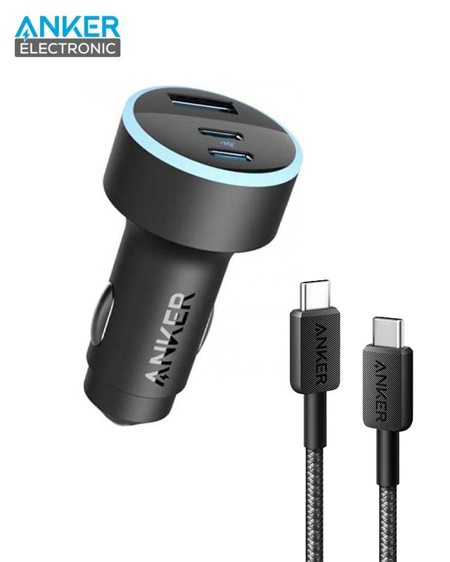شارژر فندکی 67 وات انکر Anker 335 67W Car Charger B2736 به همراه کابل USB C