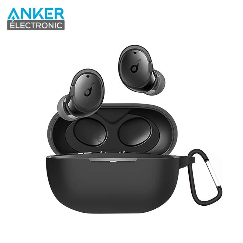 کیس محافظ سیلیکونی هدفون انکر مخصوص Anker Soundcore Life Dot 3i A3982 Silcone Case + آویز فلزی
