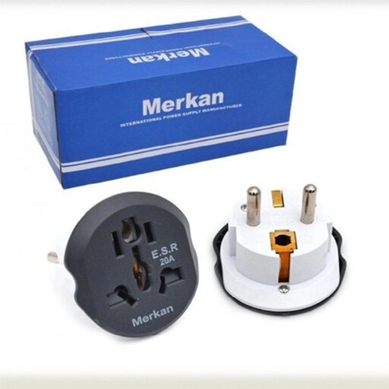 مبدل پریز 3 به 2 مرکان Merkan Universal AC Adapter جعبه 20 عددی - Image 3