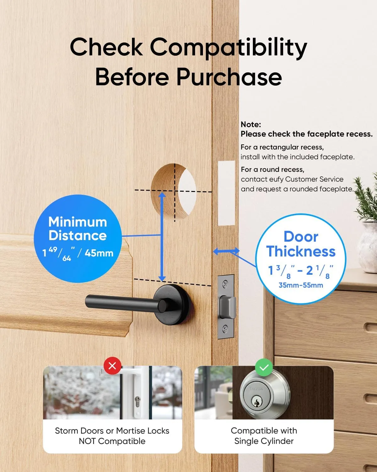 قفل درب هوشمند انکر Anker Eufy Security Video Smart Lock E330 T85311 - Image 9