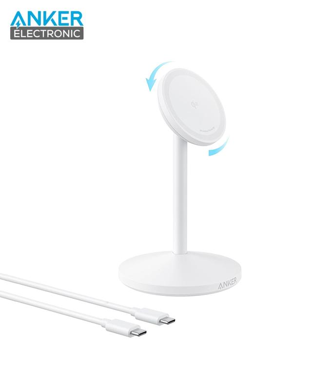 شارژر وایرلس 15 وات انکر Anker MagGo Wireless Charger (Stand) A25X1 - Image 8