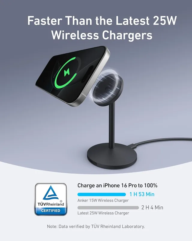 Alternative view of شارژر وایرلس 15 وات انکر Anker MagGo Wireless Charger (Stand) A25X1
