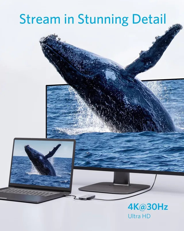 هاب دیتا 7 پورت انکر Anker 341 USB-C Hub 7-in-1 A8346 - Image 4