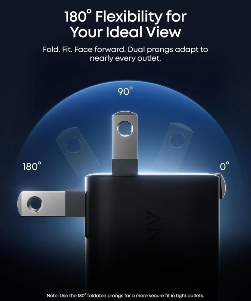 Alternative view of شارژر 45 وات انکر Anker Nano Charger 45W A121D پلاگ دوپین تاشو