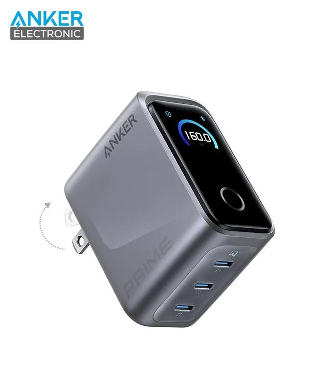 شارژر دیواری 160 وات انکر Anker Prime Charger 160W A2687 پلاگ دوپین تاشو