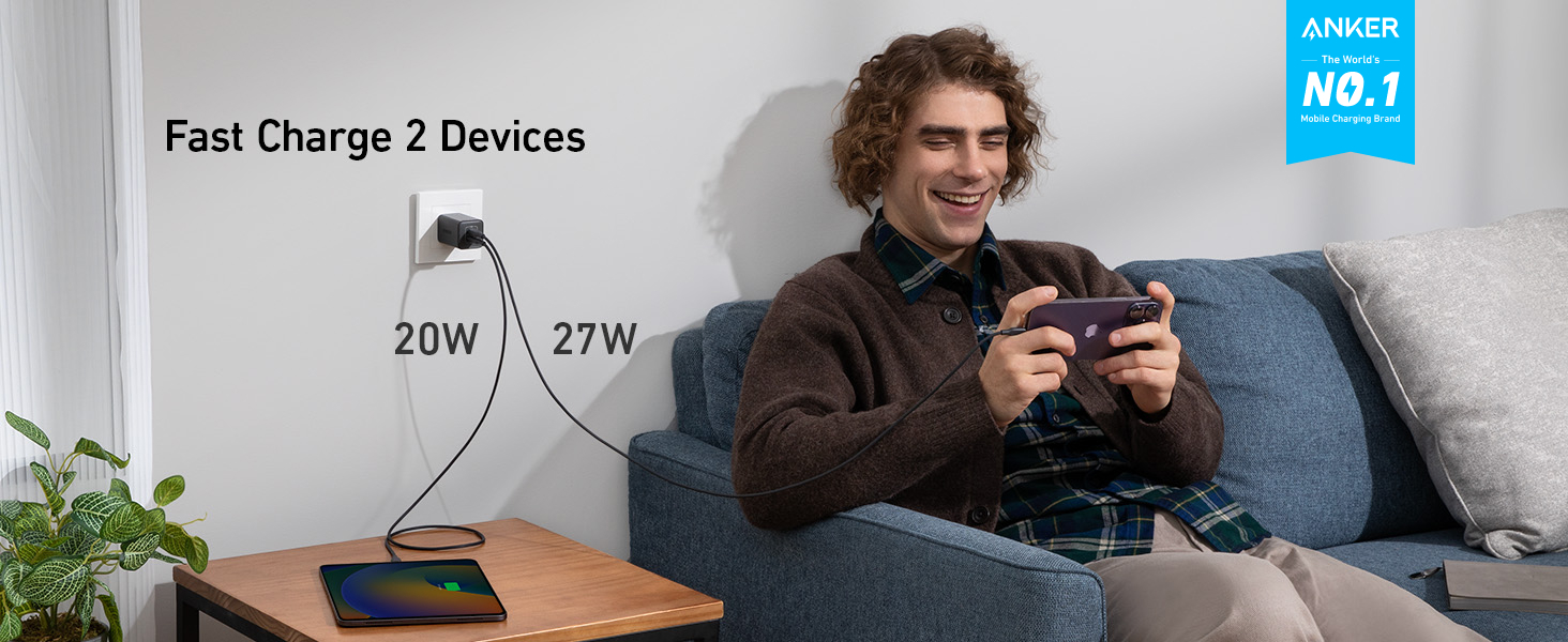 Anker Nano 3 47W GaN Compact Charger A2039