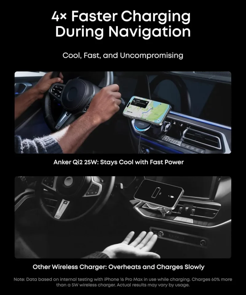 Alternative view of پایه نگهدارنده و شارژر بی سیم انکر Anker Prime MagSafe Car Mount Charger B2933