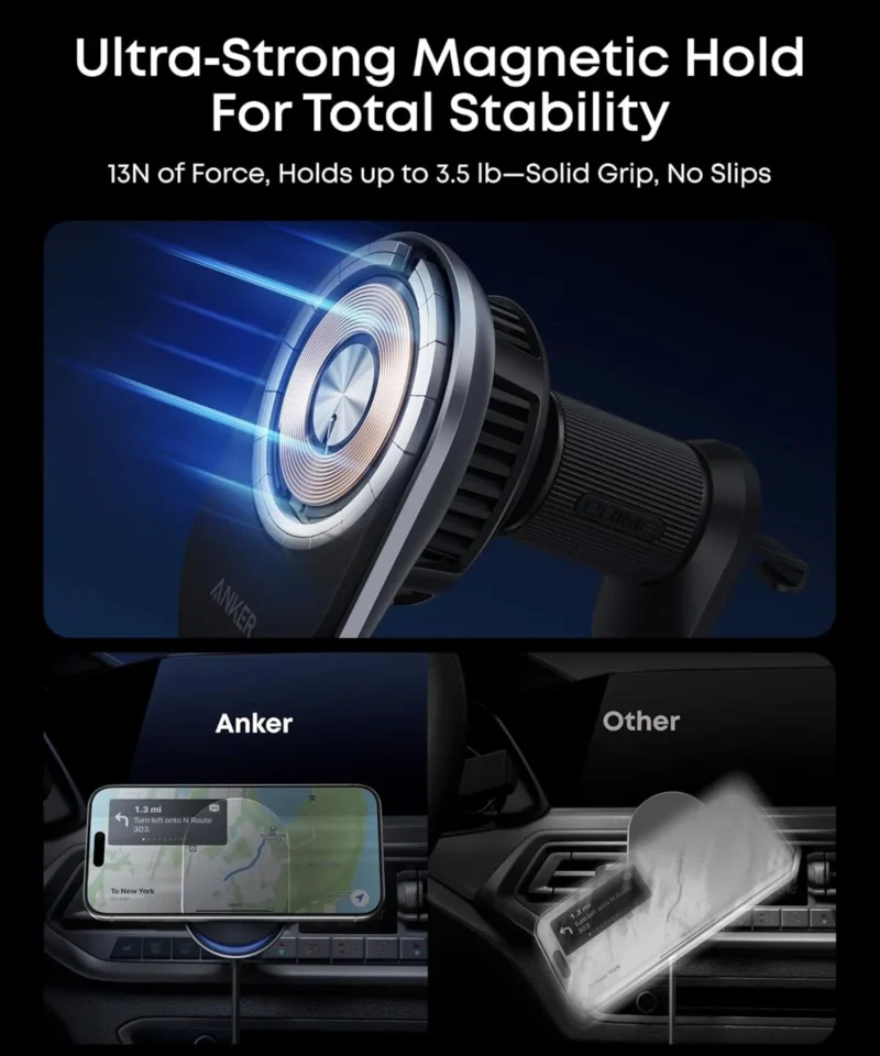 پایه نگهدارنده و شارژر بی سیم انکر Anker Prime MagSafe Car Mount Charger B2933 - Image 7