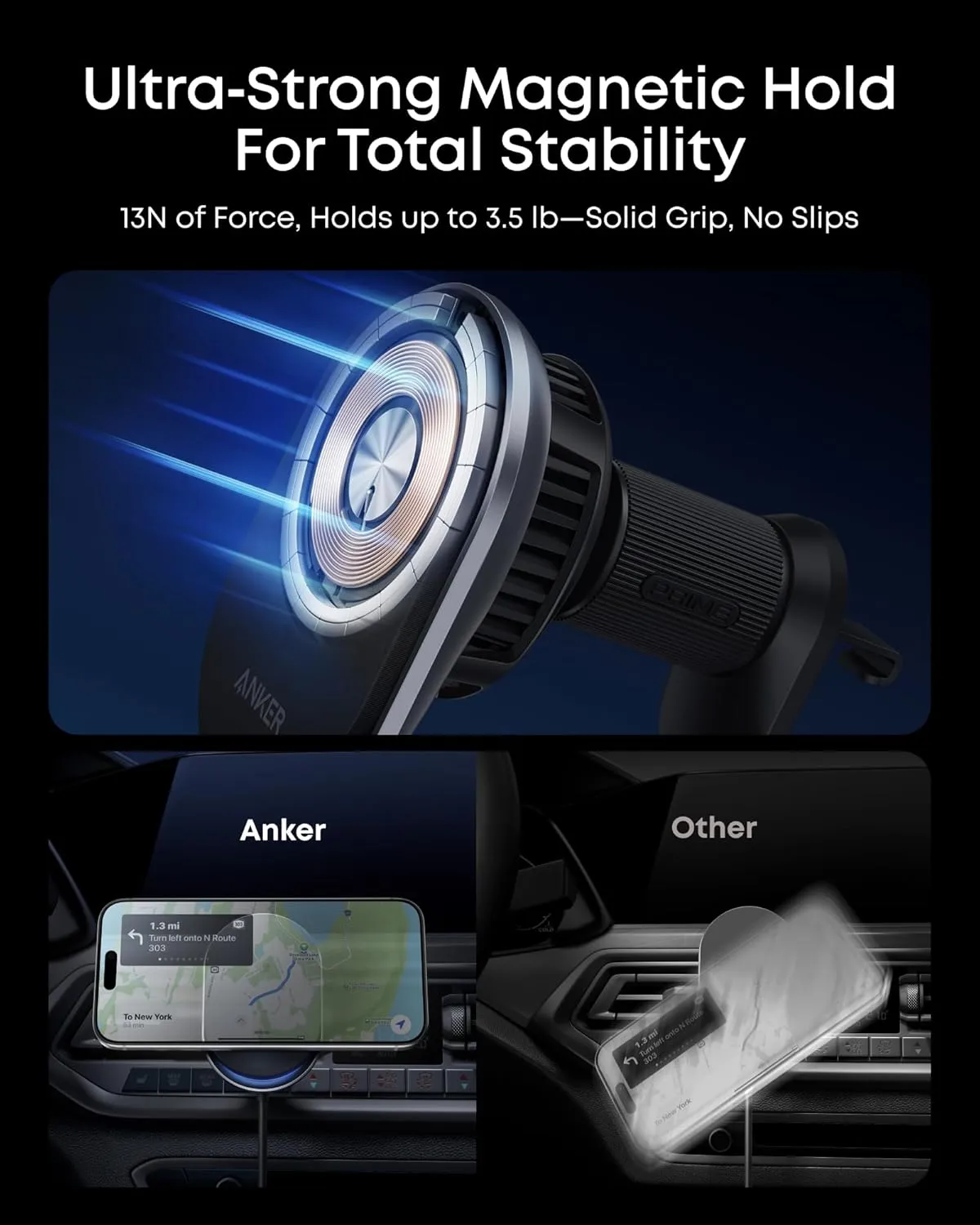 پایه نگهدارنده و شارژر بی سیم انکر Anker Prime MagSafe Car Mount Charger B2933 - Image 7