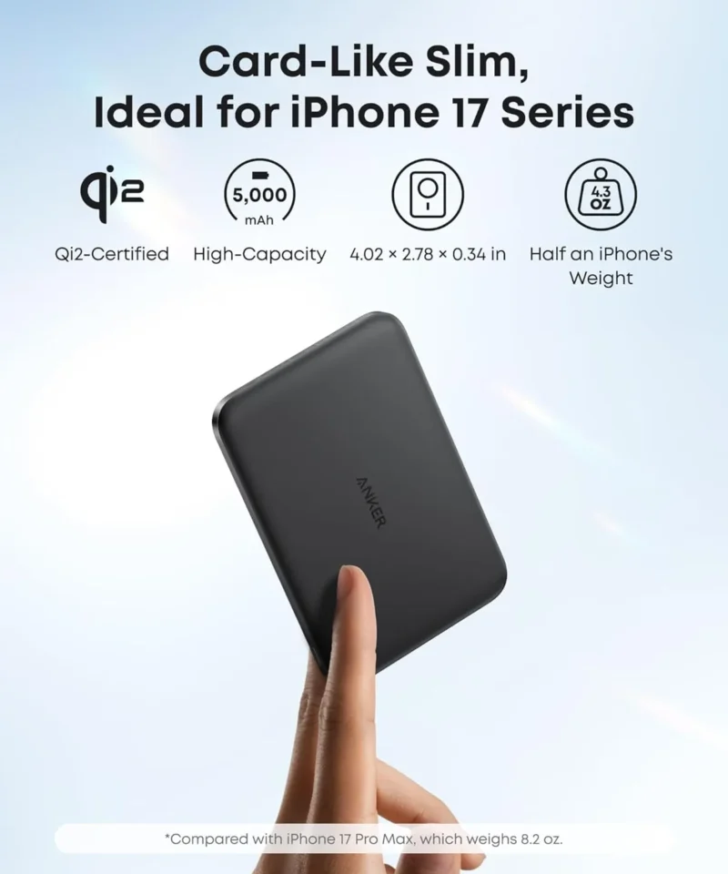 Alternative view of پاوربانک مگ سیف 5000 میلی آمپر انکر Anker Nano MagSafe 5000mAh A1665
