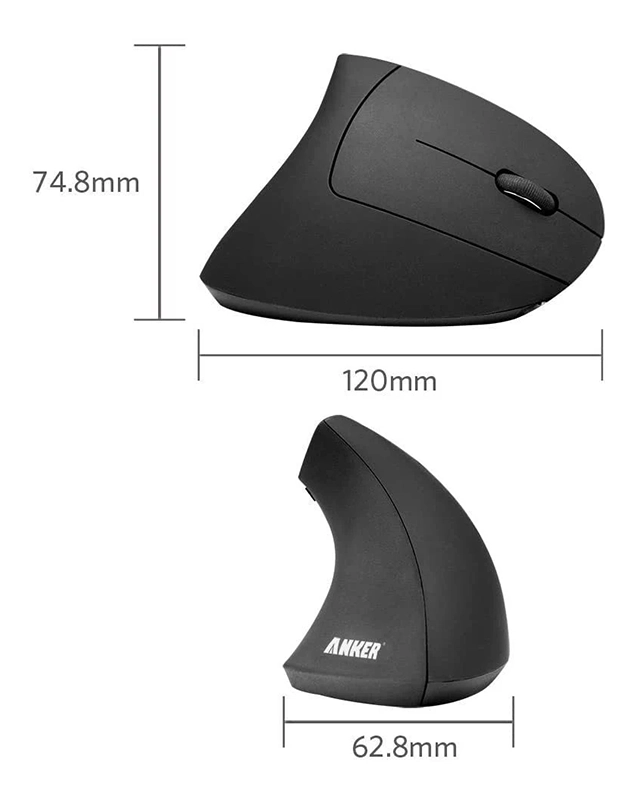 Alternative view of ماوس بی سیم انکر Anker Wireless Ergonomic Mouse A7852