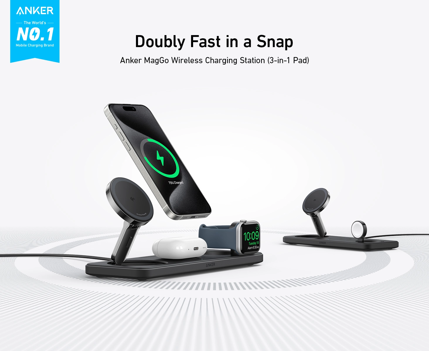Anker MagGo Wireless Charging Station 3 in 1